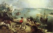 BRUEGEL, Pieter the Elder Landscape with the Fall of Icarus oil painting